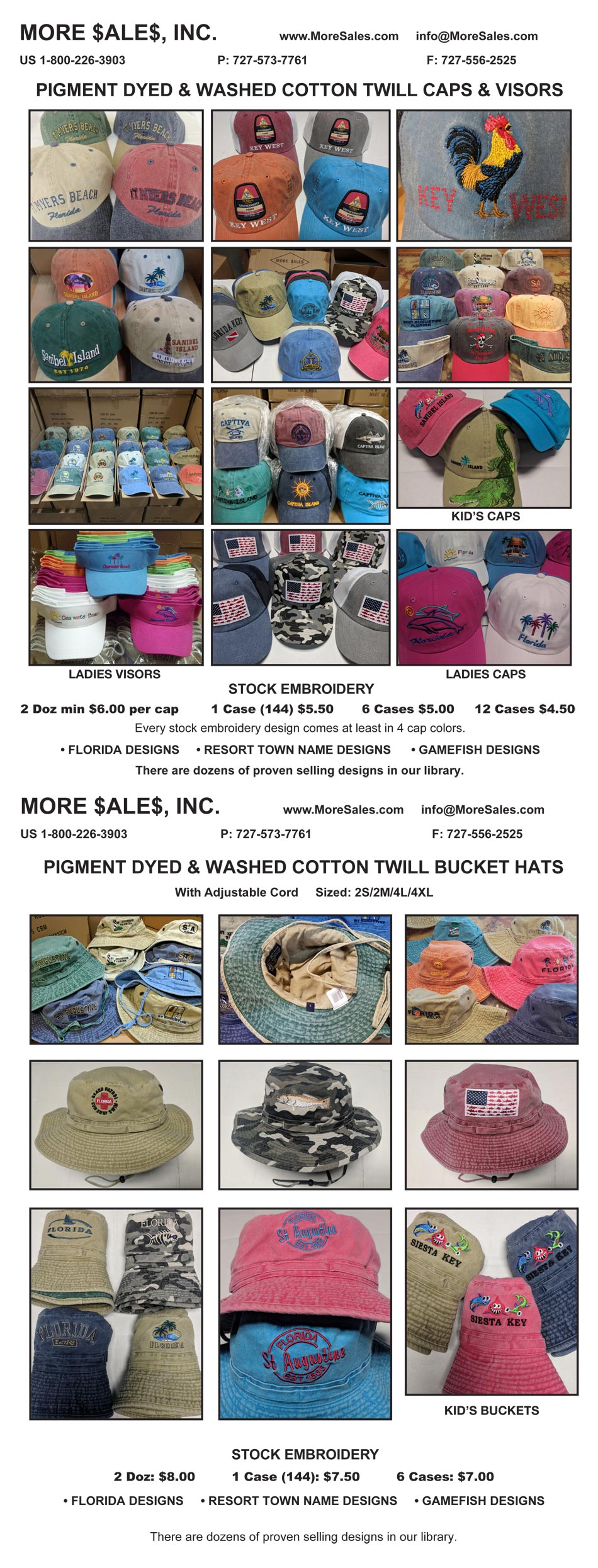 Pigment Dyed and Washed Caps Catalog